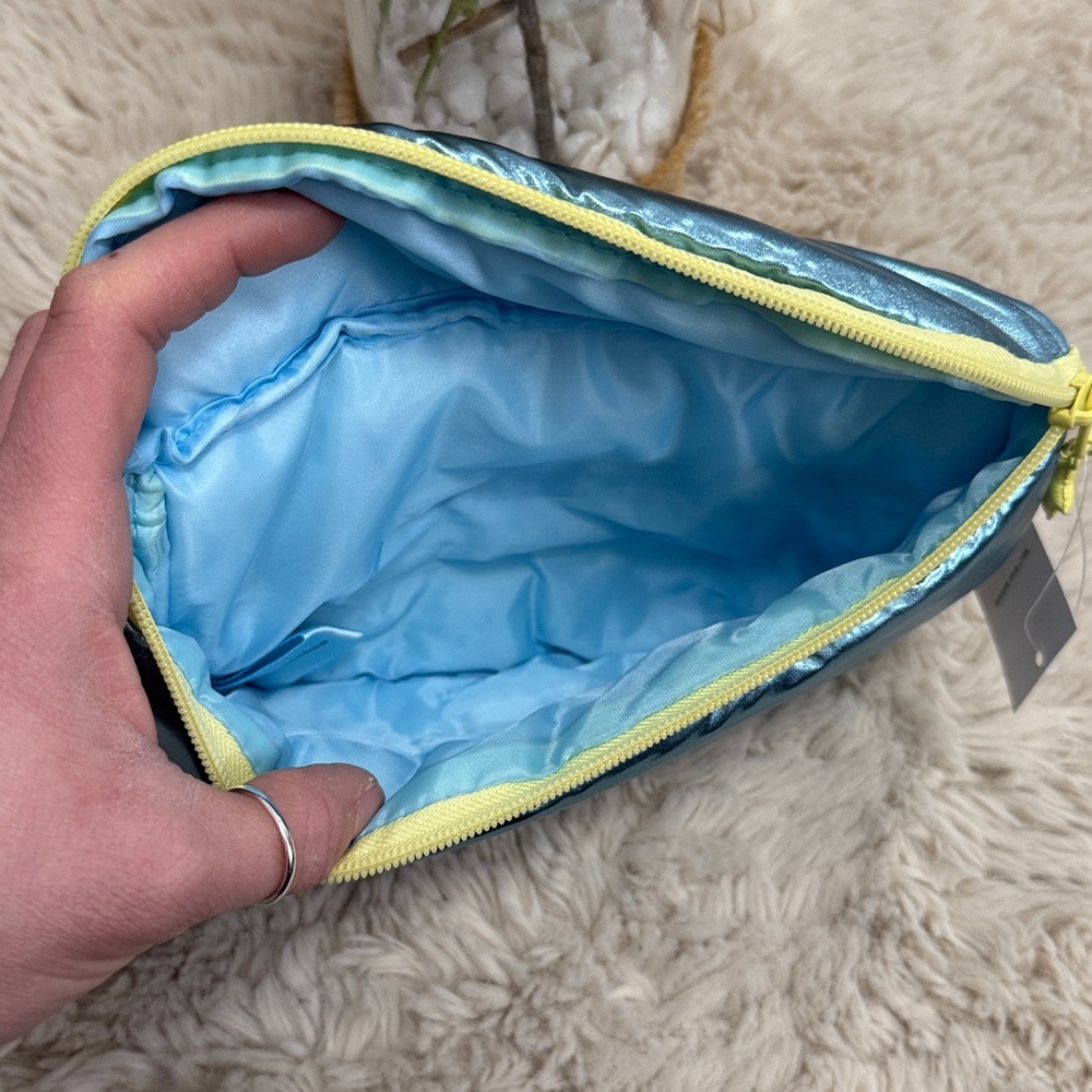 ✨Marc Jacobs Metallic Teal Cosmetic Pouch with Yellow Zipper✨ - Picture 8 of 9